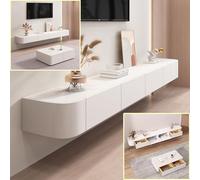 XDXINY Soporte flotante para TV, estantes flotantes grandes para TV, montado en la pared, múltiples compartimentos de almacenamiento, consola de TV, mueble de TV flotante, banco de TV de