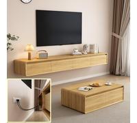 XDXINY Soporte flotante para TV, estantes flotantes grandes para TV, montado en la pared, múltiples compartimentos de almacenamiento, consola de TV, mueble de TV, banco flotante debajo de la TV
