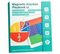 Xdyyjrasa Libro de fracciones magnéticas, Juguete de Aprendizaje manipulativo de matemáticas práctico para niños