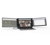 Xebec Tri-Screen 3 para Mac | Extensor de pantalla para portátil con adaptador DisplayLink incluido | Monitor portátil para MacBook Pro y Air | Dos pantallas USB-C de 1080p | Plug and Play | Funda de