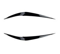 XEBRAD 2 uds, pegatinas embellecedoras de cubierta cejas para lámpara faro coche, para accesorios material Abs modelo, para, para X1 F48 2015 tira de ajuste de cejas para faros de coche(Piano Black)