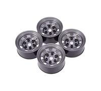 XEBRAD 4 Piezas de llanta de Metal de 1,55 Pulgadas con buje Beadlock for Coche RC Crawler 1/10 Neumático para Coche RC