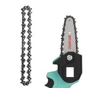 XEBRAD Barra de sierra 4/6/8 pulgadas, guía repuesto accesorios cadena eléctrica 28/36 nudos, para minimotosierra acero, herramienta corte jardín Cadena de corte de madera(4inch Set)