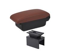 XEBRAD Car Accessories, for Hyundai, I20 2021 2022 Car Armrest Box Interior Parts Centre Console Storage Box with USB Reposabrazos para Coche(Black B6 Brown 3usb)