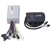 XEBRAD Conjunto de Controlador y Pantalla, Controlador de Bicicleta eléctrica de 350 W con Accesorios de Panel de Pantalla LED, for Equipos de Cubierta retráctil para el Compartimento del Equip(48V)