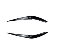 XEBRAD Cubierta embellecedora de párpados con apariencia fibra carbono para faros delanteros, para 2019-2022, negro brillante, para, para X5 G05 X6 tira de ajuste de cejas para faros de coche