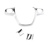 XEBRAD Embellecedor adhesivo de la cubierta del Panel del volante del coche ABS, for Ford, for Focus 3 MK3 2012 2013 2014, for Kuga 2013 2014 2015 Accesorios Adhesivo decorativo para volante(3pcs silv