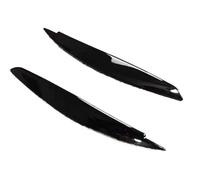 XEBRAD Embellecedor de cejas for faros delanteros de coche, pegatinas ABS for párpados, for Serie 1 E81 E82 E87 E88 2004-2014 116i 118i 120i 125i 130i 135i Película tintada para faros(Glossy Black)