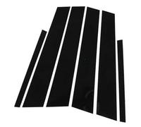 XEBRAD Embellecedor for Pilar de Ventana de Puerta de Coche, 6 Piezas, for Peugeot 208 2010-2016, A-Negro Cubierta de moldura de Puerta de automóvil(Black A-Black)