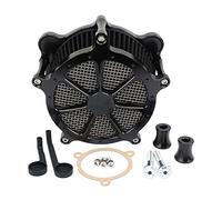 XEBRAD Filtro de aire for motocicleta Venturi Cut CNC, kits admisión filtro, for Harley, Touring Street Glide Road King FLH Sofatil FLST 2020 Elemento de filtro de aire para motocicleta(Schwarz)