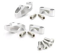 XEBRAD For, S1000R 2014-2019 F800GS/GSA F800GT K1600/B 1 1/8 "28 mm Elevador de manillar motocicleta Barra gruesa hacia atrás Abrazadera para manillar de motocicleta(Silver)