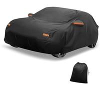 XEBRAD Funda para Coche Cubierta de Coche Impermeable al Aire Libre Sol Lluvia Nieve Granizo protección con Lado Izquierdo, para película Aluminio Cremallera, para