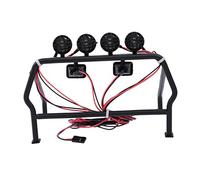 XEBRAD Jaula antivuelco for Techo de Coche RC con 6 Luces LED, Escala 1/10, for Axial, SCX10 4WD Portaequipajes para Coches de Juguete