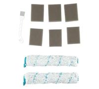 XEBRAD Kit de cepillo limpieza con filtro y rodillo, esponjas limpiadoras húmedas, for accesorios, 2 rodillos microfibra, 6 filtros 1 Filtro de aspiradora
