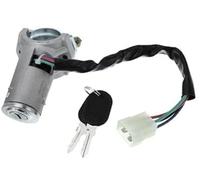 XEBRAD Kit de ensamblaje cilindro bloqueo interruptor encendido compatible for Peugeot, J5 1981-1994, reemplazo llave tono plateado metal duradero Bloqueo del interruptor de encendido
