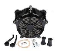 XEBRAD Kits de filtro aire corte Venturi admisión for motocicleta negro, for Harley, Touring Dyna FXR Road King Street Glide Softail FXDL Elemento de filtro de aire para motocicleta(Black 1)