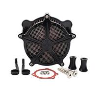 XEBRAD Kits de filtro aire negro con contraste cruzado, for Harley, Dyna FXR 1993-2017 Softail Bad Boy FXS 1993-2015 Touring Road King Elemento de filtro de aire para motocicleta(Red Black)