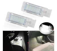 XEBRAD Luz LED for reposapiés, lámpara for guantera, for Seat, Ateca Alhambra, Skoda, Superb Rapid, VW, Passat, B6 B7, Golf, 5 6, Caddy, Luces LED para el Espacio para los pies(2PC LED)