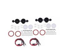 XEBRAD Portaequipajes de Metal for Techo Coche RC Crawler 1/10, for Traxxas, TRX4 TRX6 G63, for Axial, SCX10 III OP, Accesorios y Piezas Portaequipajes para Coches de Juguete(Round Red Light)