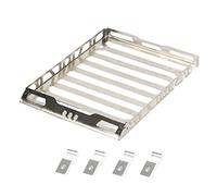 XEBRAD Portaequipajes de Metal for Techo, for FMS, for EazyRC, for Arizona, for Jeep, for vehículos RC 1/18 Portaequipajes para Coches de Juguete(Silver)