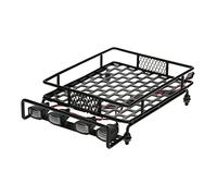 XEBRAD Portaequipajes de Techo con Barra Luces for Wrangler, for Tamiya, CC01, for Axial, SCX10 aleación Aluminio for automóvil Portaequipajes para Coches de Juguete