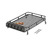 XEBRAD Portaequipajes de Techo Metal con Barra Luces 6 RC 1/10 4WD for Coche Crawler Truck D90, for Axial, for Jeep, SCX10 90046 Piezas Portaequipajes para Coches de Juguete