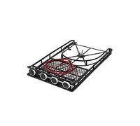 XEBRAD Portaequipajes de Techo Protector con Juego 4 Luces Blancas for automóvil, for Jeep, RC D90 SCX10 Rock Crawler Portaequipajes para Coches de Juguete(Type 4)