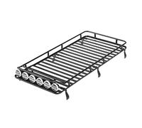 XEBRAD Portaequipajes de Techo RC 1:10 con 6 Barras Luces Light, for Jeep, D90 Portaequipajes para Coches de Juguete
