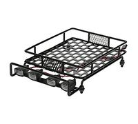 XEBRAD Portaequipajes for Techo de automóvil for Barra Luces Wrangler, for Tamiya, CC01, for Axial, SCX10 Aleación Aluminio Portaequipajes para Coches de Juguete