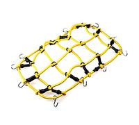 XEBRAD Red elástica for portaequipajes de Techo, 1:10, for Axial, SCX10 D90 TRX4 CC01 RC, for Coches Escalada con Gancho Portaequipajes para Coches de Juguete(Yellow)
