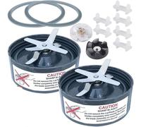 XEBRAD Repuesto for Cuchillas de licuadora de 600 W y 900 W, Incluye Junta de Cuchilla extractora, Almohadilla amortiguadora y Engranaje Extractor de Cuchillas Cruzadas