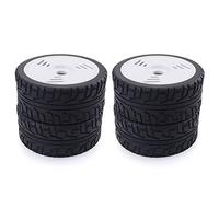XEBRAD Ruedas de Goma de 100 mm, Ruedas hexagonales de 17 mm Redcat for HSP, HPI, for Kyosho, Hobao Team, LOSI, Carson, Buggy 1/8 for Carretera RC Neumático para Coche RC(4pcs F08426D)