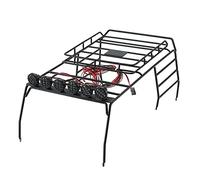 XEBRAD Soporte Superior for portaequipajes de Techo, Protector for Jeep, for vehículos RC con luz multifunción Portaequipajes para Coches de Juguete(D)