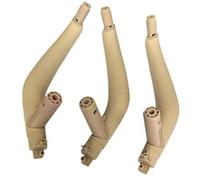 XEBRAD Tirador del panel de la puerta del coche Juego de 3 piezas Lhd Rhd Panel interior manija puerta pasajero fibra carbono, para X5, para X6 F15 F16 2014-2018(BLACK Lhd Beige)