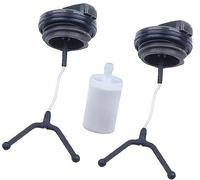 XEDLAMP 2 Tapas de Tanque de Combustible y Aceite, for motosierras Hus 455 460 570 576 372 385 390 2200 repuestos de Motosierra Profesional de 2 Tiempos Tapa del Tanque de Combustible para jardín