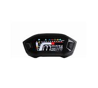 XEDLAMP Compteur vitesse numérique LCD universel moto 12V, tachymètre 13000 tr/min, jauge niveau carburant, horloge 24h, 2 y 4 tipos de cilindros Velocímetro para motocicleta(Gauge only)