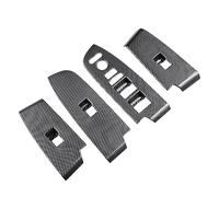XEDLAMP Embellecedor de botón elevación vidrio for ventana fibra carbono, cubierta interruptor, pegatina Panel reposabrazos puerta HRV HR-V, for Vezel, 2021 2022 Moldura del interruptor de la ventana