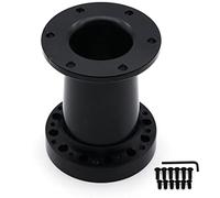 XEDLAMP Espaciador de cubo de volante Universal de 12/51/76/101 MM, Kit de jefe de cubo de volante, espaciador adaptador negro Adaptador de cubo de volante(101MM)