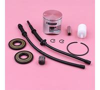 XEDLAMP Kit de pistón 44 mm, for Husqvarna 450 450E, sello aceite, filtro combustible, línea retorno, cojinete manguera, pieza repuesto motosierra Retén de cigüeñal de motosierra