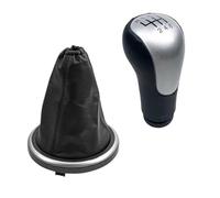 XEDLAMP Perilla de palanca de cambios de coche, cubierta de bota de polaina, for ford, Fiesta, MK6 Fusion Transit Connect 2002-2008, Collar de caja Perilla de cambio de repuesto(6 Speed Silver Case)