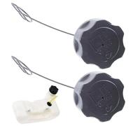 XEDLAMP Tapa de tanque de gasolina multicombustible, for Fuxtec, Güde, Rotfuchs, cremallera, cortacésped, desbrozadora, piezas de herramientas de jardín, 2 uds. Tapa del depósito de aceite de la corta