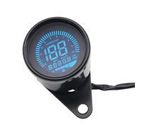 XEDLAMP Velocímetro digital LCD duradero for motocicleta, odómetro retroiluminado de 7 colores, tacómetro, medidor nivel aceite universal Velocímetro para motocicleta