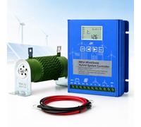 XEEAOFE Controlador de Carga de Potencia Eólico-Solar, Regulador con Turbina Eólica 12V/24V
