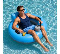 XEEAOFE Flotador de Piscina Motorizado Eléctrico Inflable Tumbona