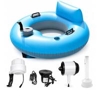 XEEAOFE Flotador de Tubo de Río Eléctrico Inflable, Cámaras de Aire