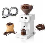 XEEAOFE Molino de Café con Fresas Planas, Molino Comercial con 120 Ajustes de Molienda, Descarga Anti-estática, Pantalla de Temporizador Digital y Tolva de Granos Extraíble de 500 g