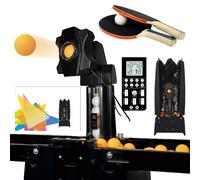 XEEAOFE Robot de Tenis de Mesa Capacidad 300, Frecuencia 30-90 Pelotas/Min, 9 Modos de Efecto, y Red de Reciclaje Automático de Pelotas