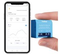 Xeefeel PM Mini WiFi - Contador de corriente inteligente, 1 canal, 16 A, sin interruptor de relé, medición de potencia, contador de energía en tiempo real