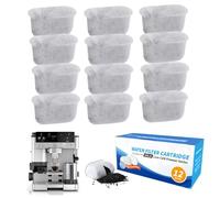 XEERUN Insertos de filtro de agua para accesorios Ninja Luxe Cafe, 12 piezas de carbón activado, cafetera expreso de repuesto de filtro de agua, filtro de máquina de café, kit de carbón no tejido