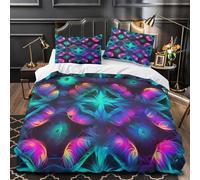 XEFASIDBN Diosa mítica Funda de Edredón Microfibra Suave 3 Piezas Diseño 3D Cremallera Oculta con Fundas de Almohada Antibacteriana fantasía Digital Funda Edredon for jóvenes Super King（260x220cm）